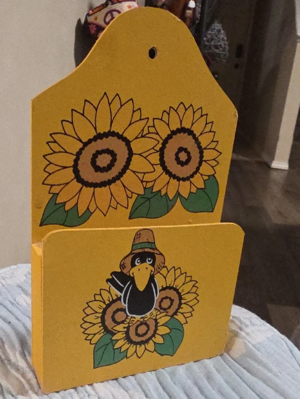 Source Unknown Yellow Sunflower Wall Pocket Organizer